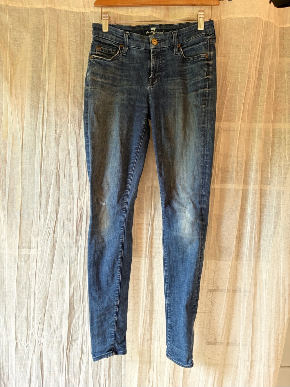 7 For All Mankind Women's Skinny Jeans - Blue Wash